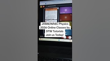 JAMB/WAEC Physics 2026 Online Classes by DTW Tutorials Join us Today!#jamb #jamb2026 #waec2026