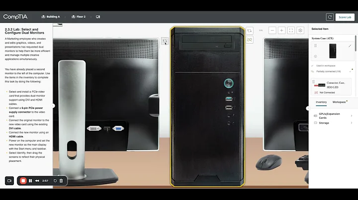 CompTIA A+  2.3.2 Lab  Select and Configure Dual Monitors