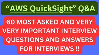 "AWS QuickSight Q&A (Amazon QuickSight)", 60 Most commonly Asked Interview Q&A of AMAZON QUICKSIGHT! screenshot 4