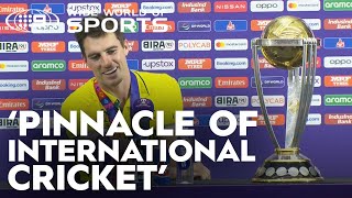 Thumbnail for Pat Cummins: Cricket World Cup title a moment to remember - Press Conference | Wide World of Sports