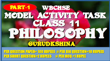class 11 philosophy model activity task part1 rishra vidyapith unit 2 #madhyamiknewsray