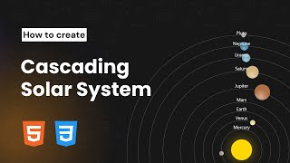 How to create Solar System Using HTML & CSS | No JS