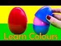 Learn Colors with Surprise Eggs Nesting Stacking Cups in English Learn Colours Play-Doh Eggs