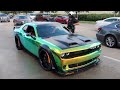 Cars and Coffee COPS TICKET CRAZY LOUD HELLCAT FOR EXHAUST!!