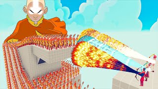 100x AVATAR AANG + 2x GIANT vs 3x EVERY GOD - Totally Accurate Battle Simulator TABS