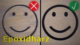 Gravur mit Epoxidharz füllen - Neuer Trick für bessere Ergebnisse