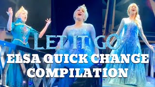 Let It Go - Elsa QUICK CHANGE Dress Compilation Part 8 | Frozen: Live at the Hyperion