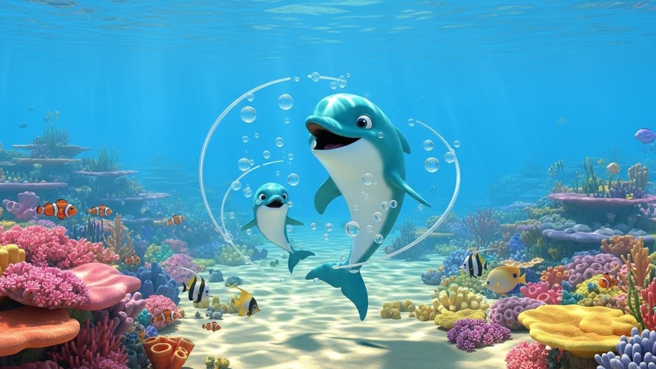 Baby Dolphin Dance Song for Kids | Dancing Dolphin Song, Popular Nursery Rhyme & Baby Songs 🐬🎶👶