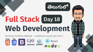 Full Stack Web Development Course in Telugu | Day 18 | Building Portfolio Website
