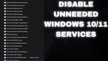 Disable Unneeded Windows 10/11 Services to Improve Performance!