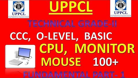 Uppcl, CCC, O - Level ( IT Tool), Basic, Computet Competation