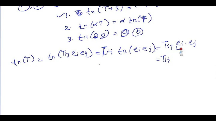 Tensor 10 | Trace of a Tensor