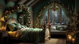 Stress Relief Meditation: Christmas Ambience, Cozy Fireplace & Blizzard for Deep Sleep