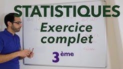 Statistiques - Exercice complet - 3ème