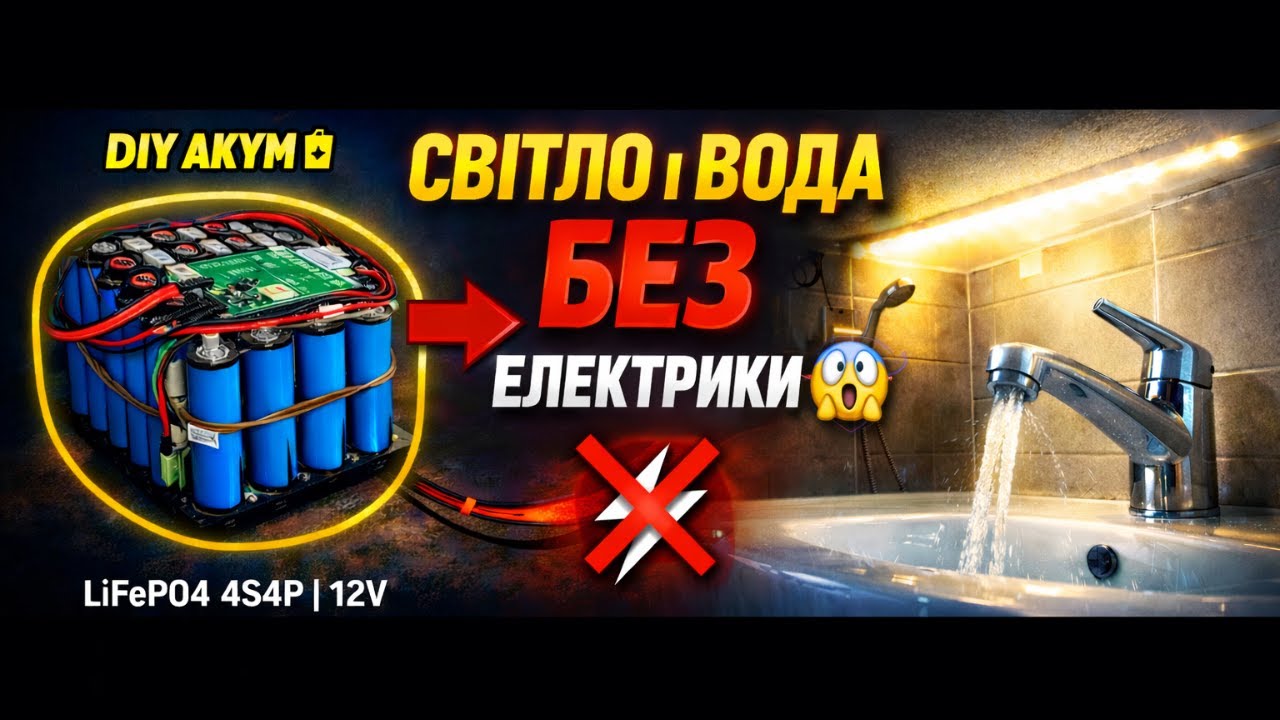 Я ЗРОБИВ СВІТЛО І ВОДУ БЕЗ ЕЛЕКТРИКИ! ⚡️ DIY АКУМУЛЯТОР 🔋