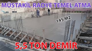 Sağlam işçilik! Tek kat ev için 5,5 ton demiri radye temelde harcadı / Building / Workers / İnşaat