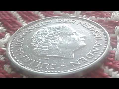 Koninklijke Nederlandse Munt, Utrecht,Pays-Bas Coin JULIANA KONINGIN DER NEDERLANDEN 1 Gulden 1972