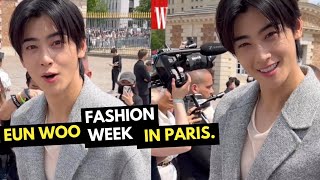 Cha Eun Woo 차은우 Daily on X: Cha Eun Woo from Paris Fashion
