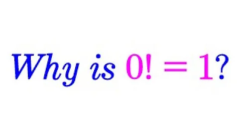 why is zero factorial equal to one?