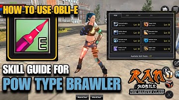 RAN Mobile: The Master Class - HOW TO USE OBLI -E | SKILL GUIDE FOR POW TYPE (SKILLS TO GET & NOT)
