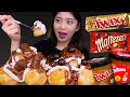 Chocolate mountain😍 슈크림 위에 초코를 와장창 쌓은 초콜릿산! [Twix, Maltesers, Profiterole, Choux cream] Mukbang