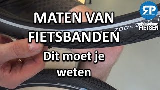 Weekendtas opblijven Lang Alles over de fietsbanden maat (ETRTO-MATEN): Dit moet je weten - YouTube