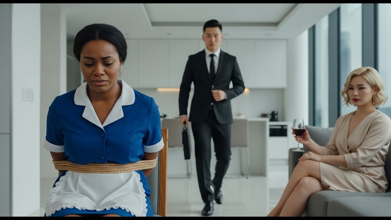 The Korean mafia boss came home earlier and saw what his wife did to his Black Maid and he divorcer.