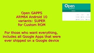 Open GAPPS Android 10 Super - includes all Google Apps screenshot 1