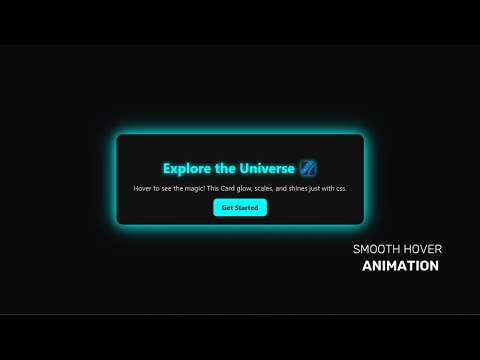 Glowing Card UI With Pure CSS! 🌌✨| Dark mode aesthetic 🌑