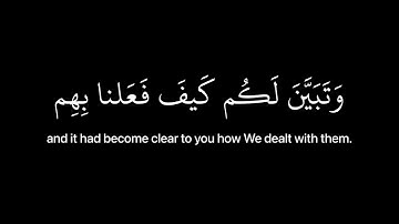 [ وسكنتم في مساكن الذين ظلموا انفسهم ] كروما قران شاشه سوداء - القارئ عبدالرحمن مسعد