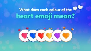 What does each colour of the heart emoji mean?