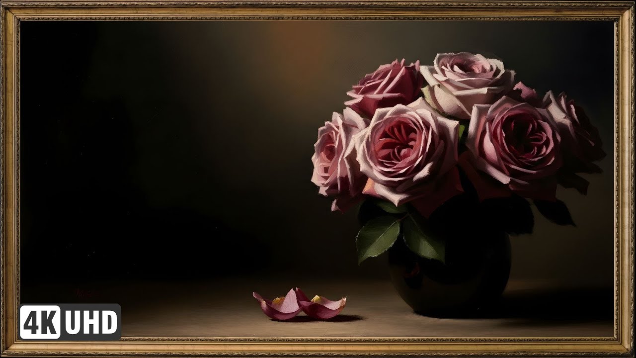 Timeless Love | Floral Valentine Frame Art 4K