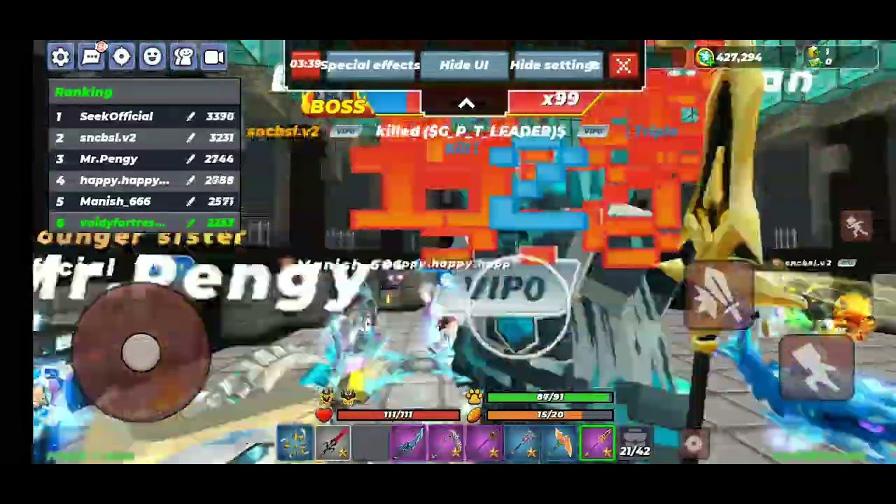 Boss fights or looting Block mango