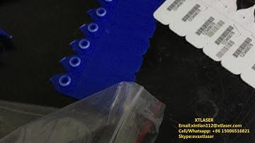 white plastic security seals with barcode  fiber laser marking printing machine