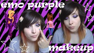 emo and scene purple makeup tutorial!