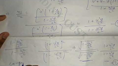 Relativistic Variation of Mass with Velocity Part-2 for B.Sc 2nd year by Sapna Agarwal