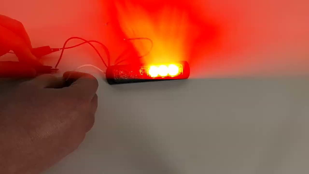 Стробоскоп 6 світлодіодів тонкий. Червоний колір