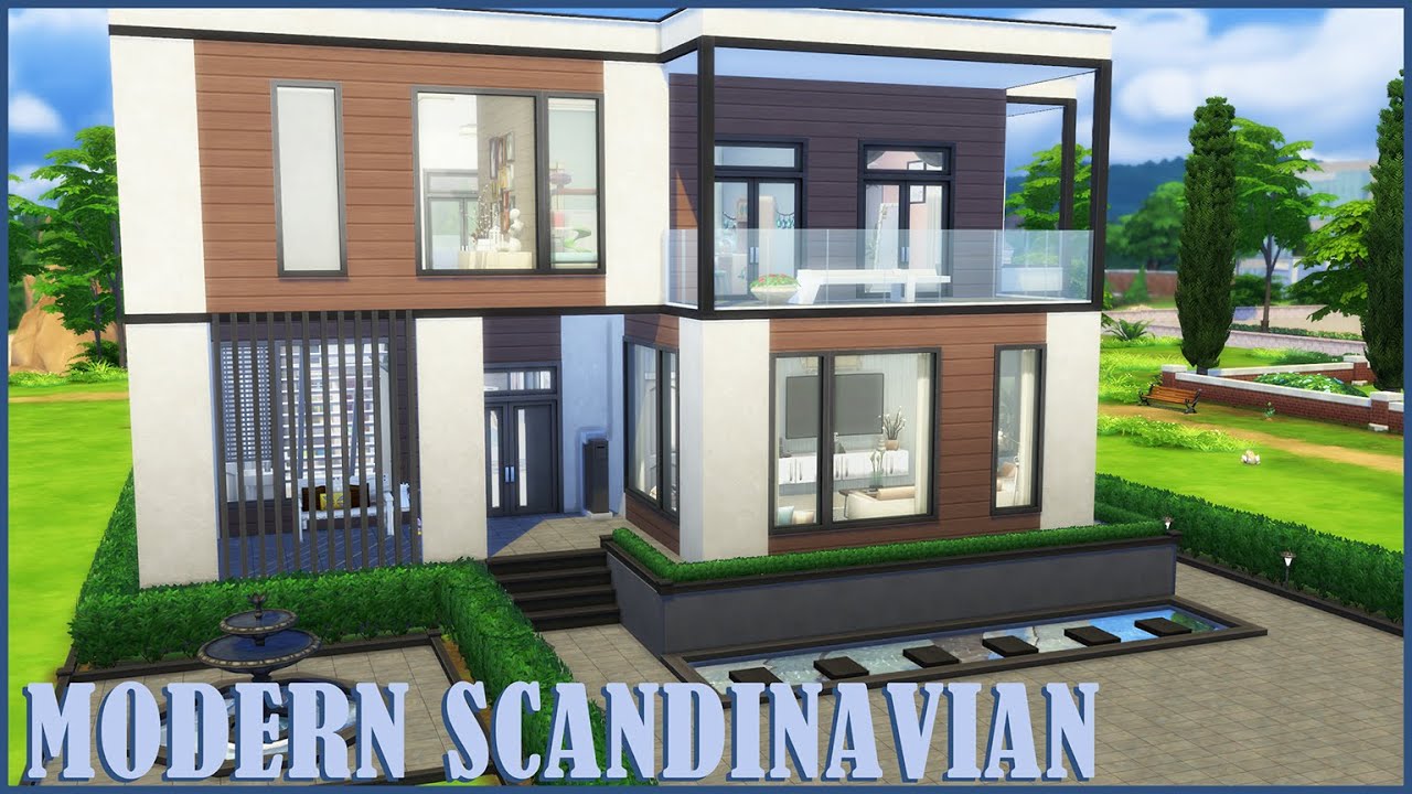 Modern Scandinavian House the Sims 4 Speed Build ts4 YouTube