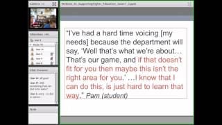 Webinar 42: Supporting Higher Education