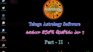 How to Download and Use Telugu Astrology Software for FREE Telugu  Part II screenshot 3
