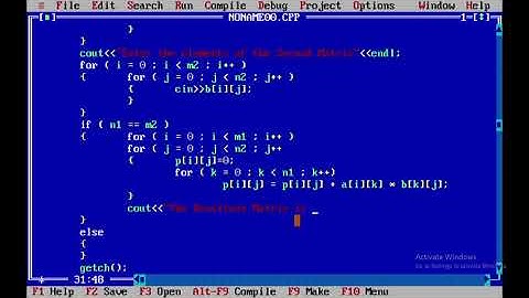 C++ Program to find the Product of Matrix