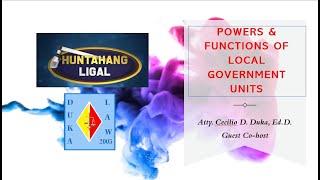 POWERS & FUNCTIONS OF LOCAL GOVERNMENT UNITS