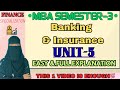 Banking & Insurance UNIT-5 Full Explanation💯✅| 2026 O.U | MBA SEM-3 Finance |💯Full Marks