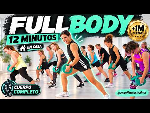 🔥 FULL BODY CON PESAS 💪 12 MINUTOS para TONIFICAR TODO EL CUERPO | Entrenamiento en Casa