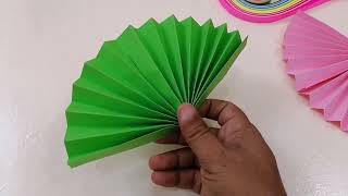 Papier fächer falten | Wie erstelle ich eine Papierfächer | Origami fan