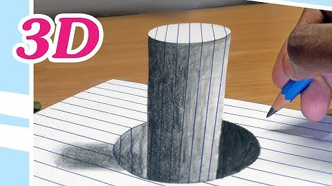 How to Draw 3D Trick Art on Paper Stick in the Hole.
