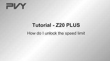 Tutorial | How do I unlock the speed limit on the Z20 PLUS?