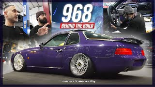 How we built this SLAMMED Porsche 968 CS  Air Lift Performance | Car Audio & Security