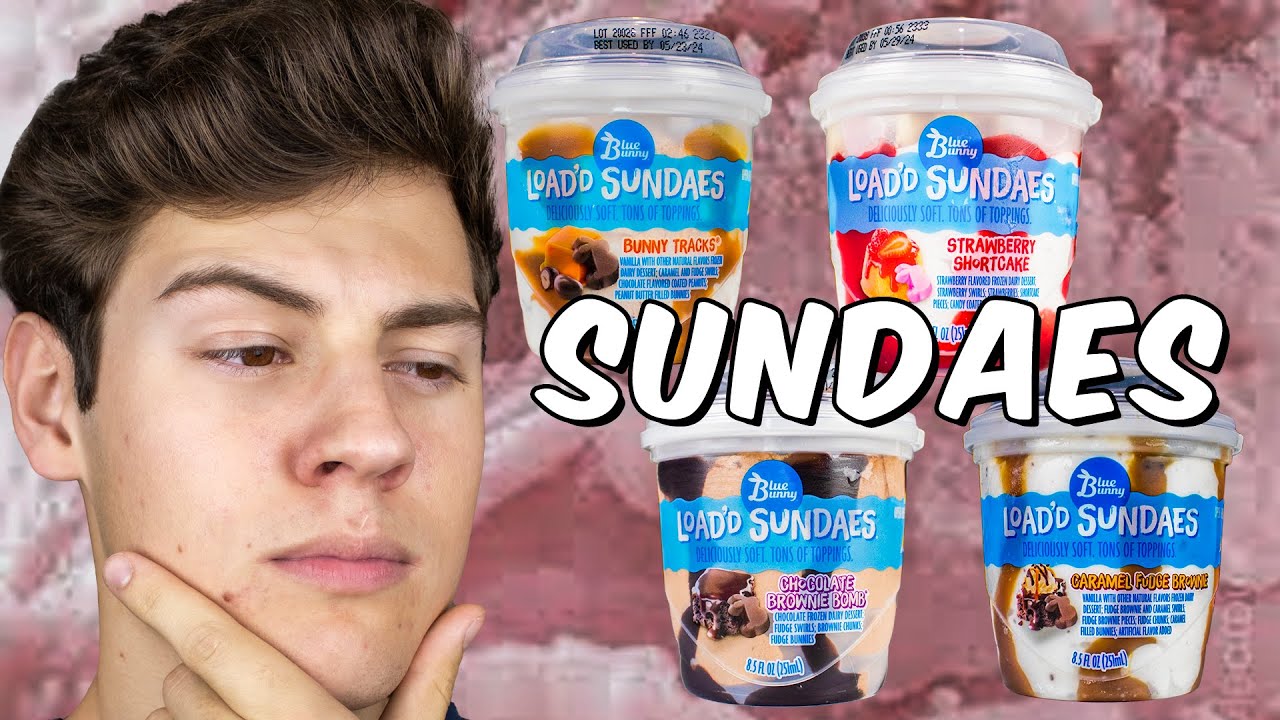 What's the Best Blue Bunny Ice Cream Sundae?? Taste Test YouTube