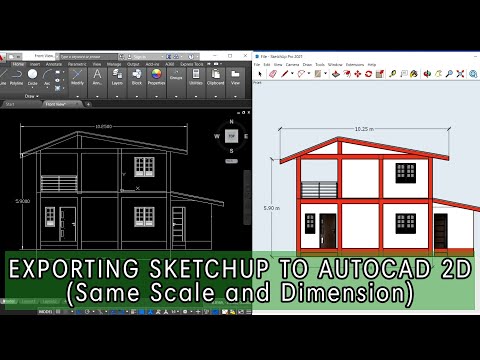 Paano mag export ng sketch up drawing to Autocad 2D File